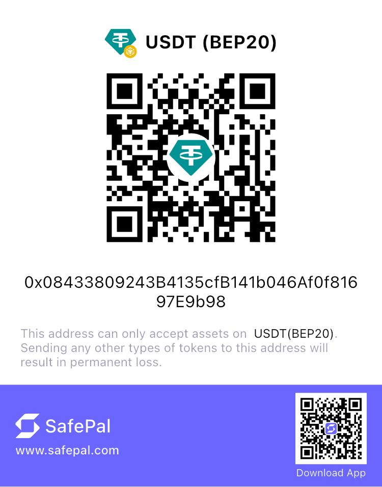 USDT BEP20 payment QR code